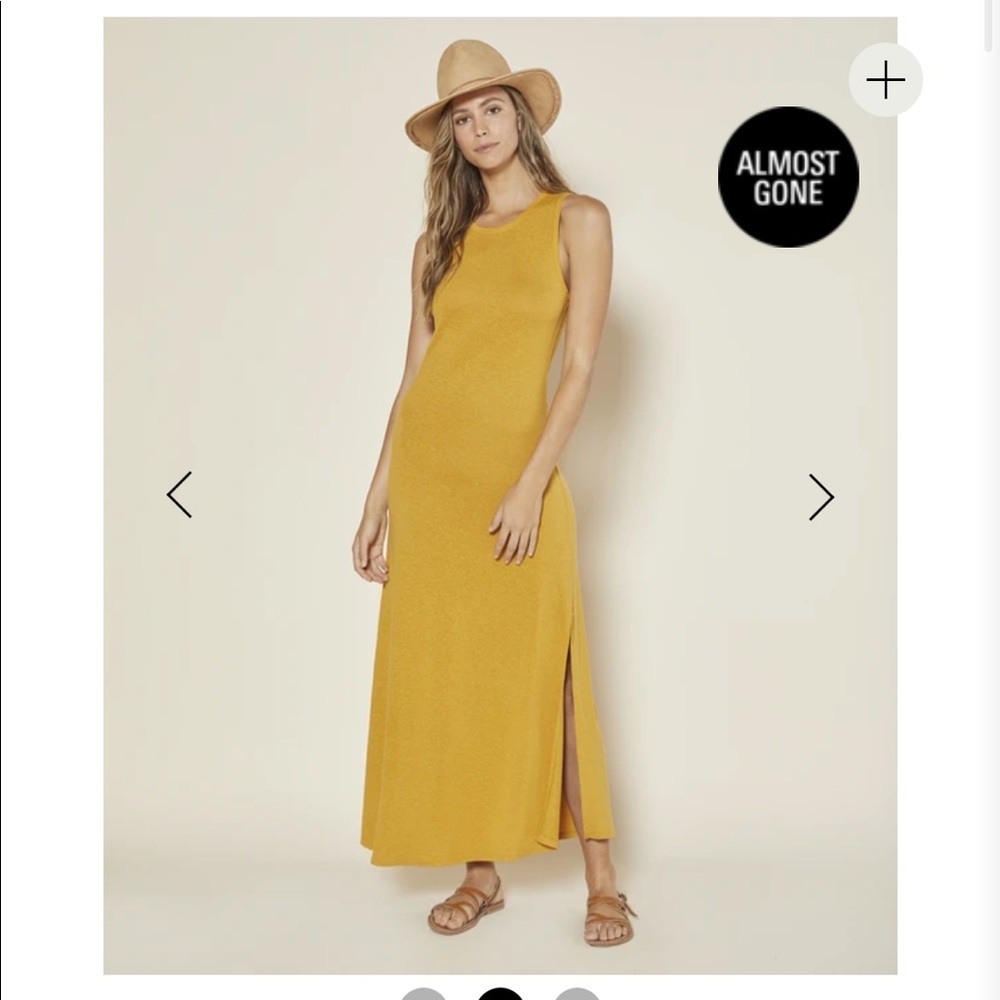 Outerknown Neptune Tank Dress XS saffron